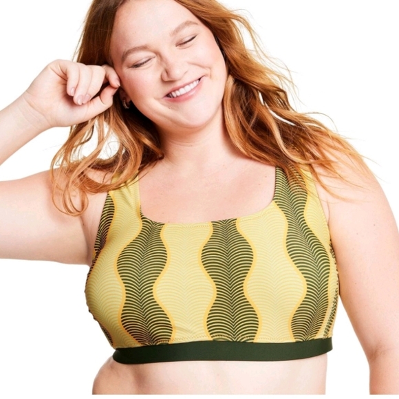 Fe Noel x Target Women's Mirco Waves Print Bralette Bikini Top - Picture 5 of 15